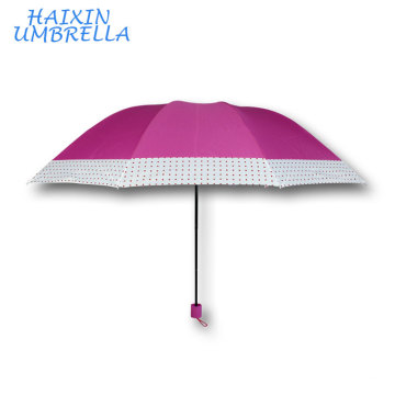 Couleur rose Guarda Chuva USA et Brésil marché grand pliage parapluie gros fabricant Chine